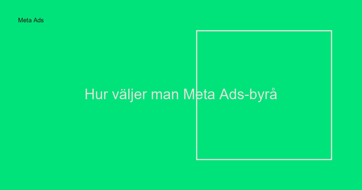 Hur väljer man Meta Ads-byrå? Komplett guide 2024