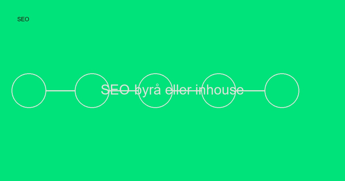 SEO-byrå eller inhouse? Guide för rätt val